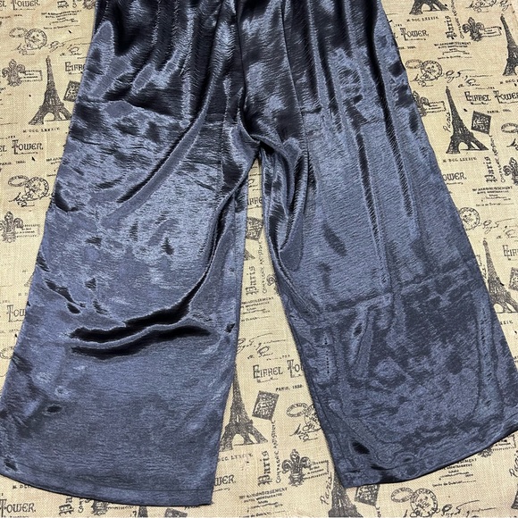 Torrid NWT! Dark Navy Blue Silk Charm Wide Leg Pant Size 2X (18-20) - Picture 11 of 15